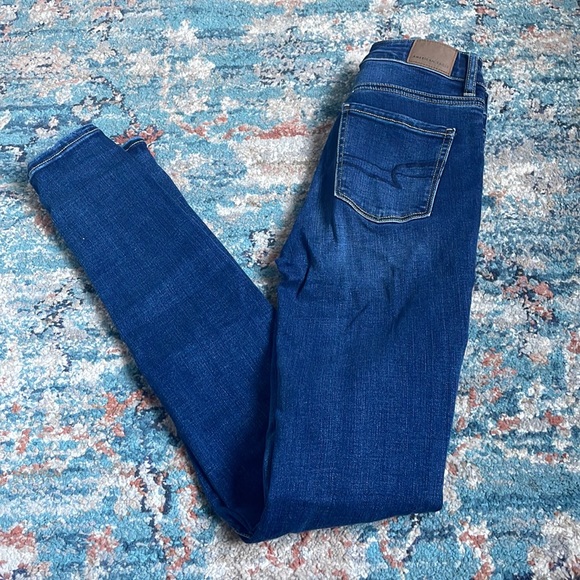 American Eagle Skinny Jeans Ripped Size 0 - Picture 2 of 2